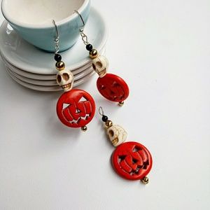 Halloween Jewelry Set - Skulls & Pumpkins